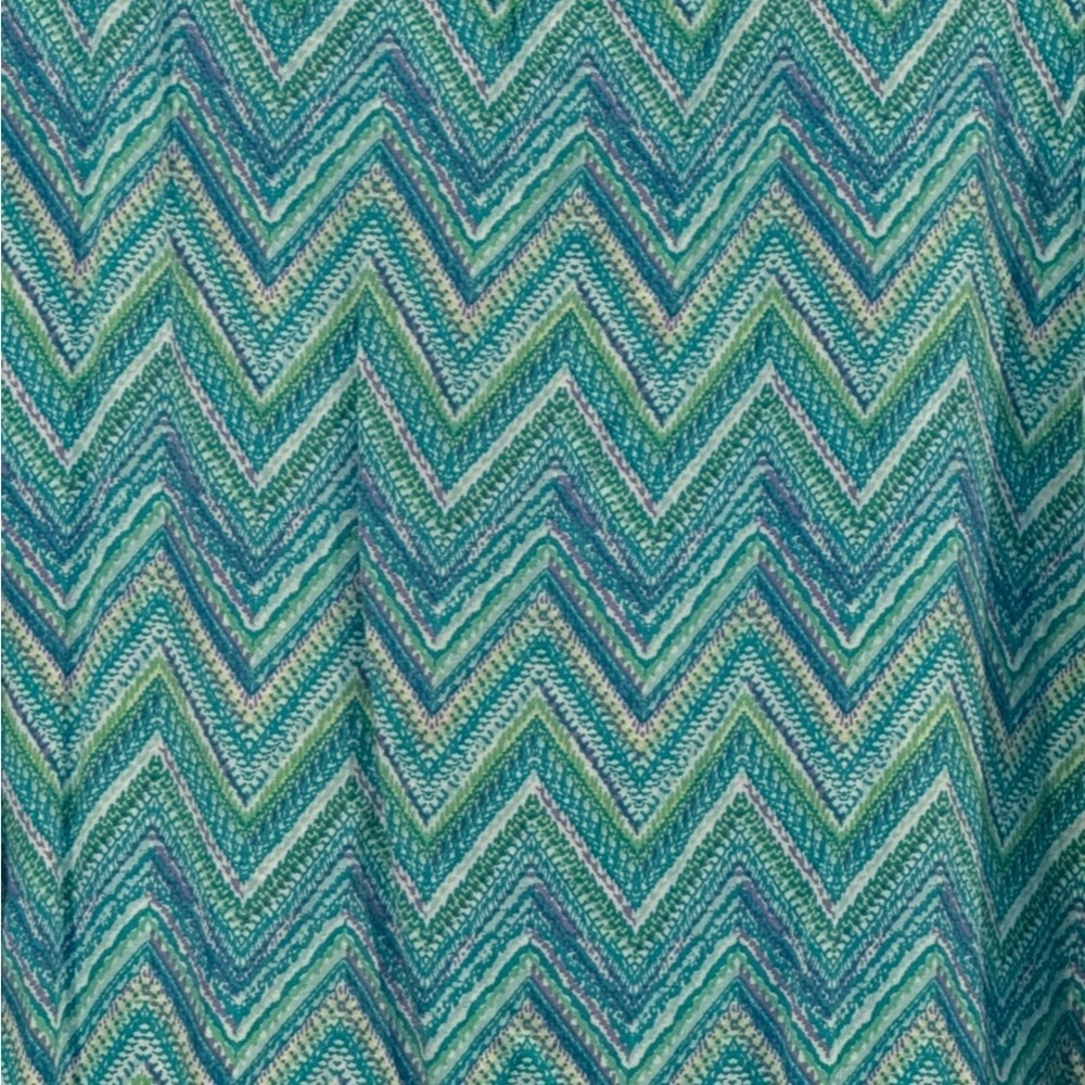 Women’s J. Jill Sleeveless V-Neck Geometric Blue/Green Button Down Tank: LP - Picture 6 of 6